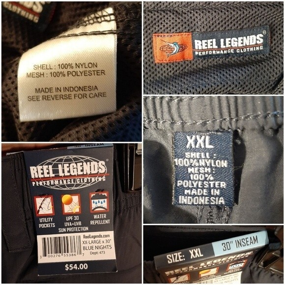 Reel Legends Performance Convertible Outdoor Pants Shorts Size XXL - Picture 3 of 15